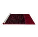 Sideview of Machine Washable Abstract Chocolate Brown Rug, wshabs5115