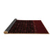 Sideview of Abstract Brown Modern Rug, abs5115brn