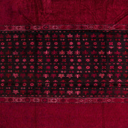 Square Machine Washable Abstract Chocolate Brown Rug, wshabs5115