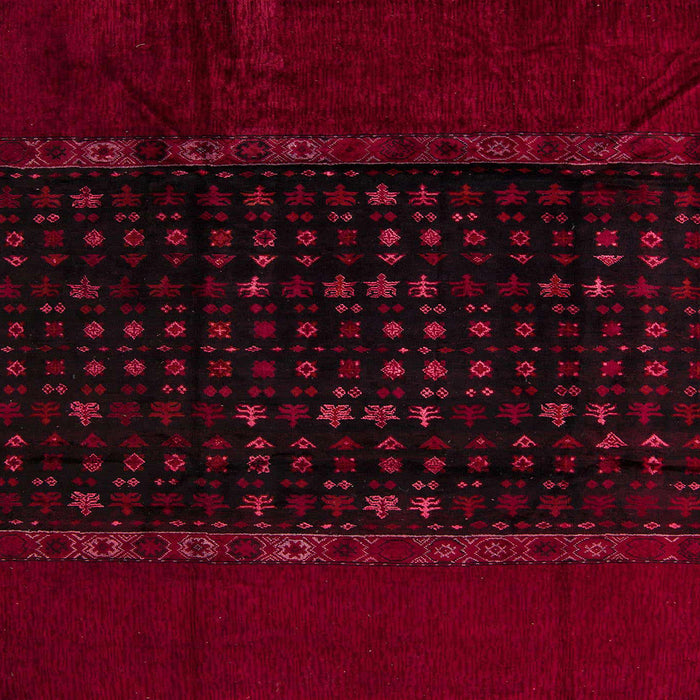 Square Machine Washable Abstract Chocolate Brown Rug, wshabs5115