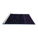 Sideview of Machine Washable Abstract Blue Modern Rug, wshabs5115blu