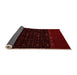 Sideview of Abstract Orange Modern Rug, abs5115org