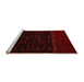 Sideview of Machine Washable Abstract Orange Modern Area Rugs, wshabs5115org