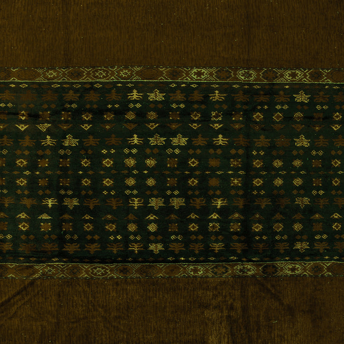 Square Abstract Green Modern Rug, abs5115grn