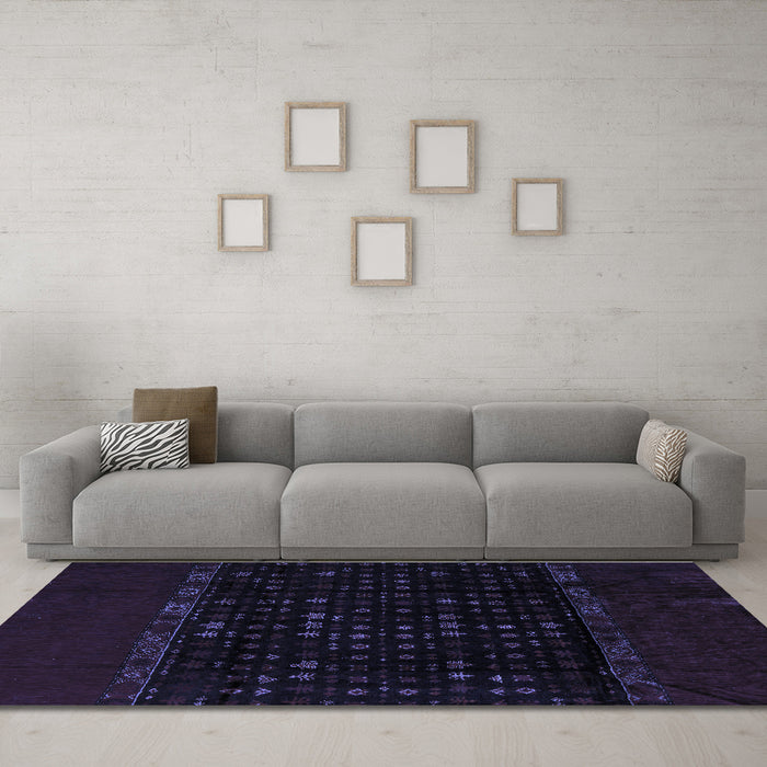 Machine Washable Abstract Blue Modern Rug in a Living Room, wshabs5115blu