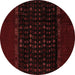 Round Machine Washable Abstract Brown Modern Rug, wshabs5115brn