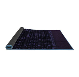 Sideview of Abstract Blue Modern Rug, abs5115blu