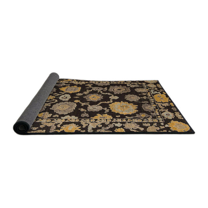 Sideview of Abstract Brown Oriental Rug, abs5116