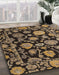 Machine Washable Abstract Peru Brown Rug in a Family Room, wshabs5116