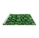 Sideview of Machine Washable Oriental Emerald Green Traditional Area Rugs, wshabs5116emgrn