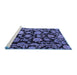 Sideview of Machine Washable Oriental Blue Traditional Rug, wshabs5116blu