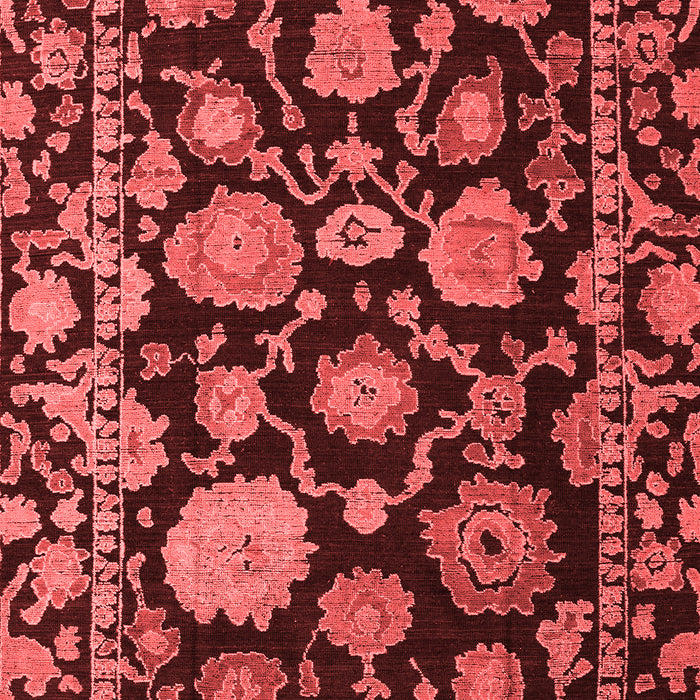 Machine Washable Oriental Red Traditional Rug, wshabs5116red