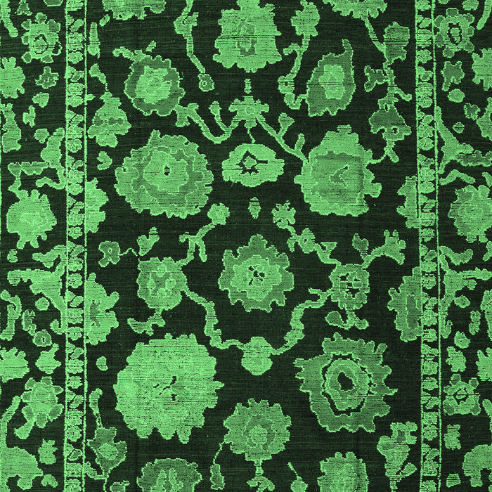 Oriental Emerald Green Traditional Rug, abs5116emgrn