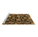 Sideview of Machine Washable Oriental Brown Traditional Rug, wshabs5116brn