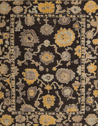 Machine Washable Abstract Peru Brown Rug, wshabs5116