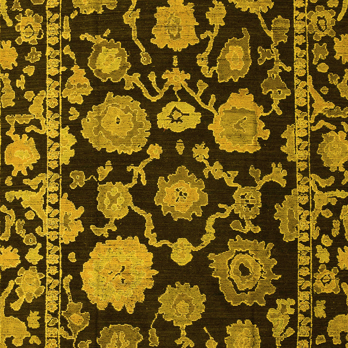 Oriental Yellow Traditional Rug, abs5116yw