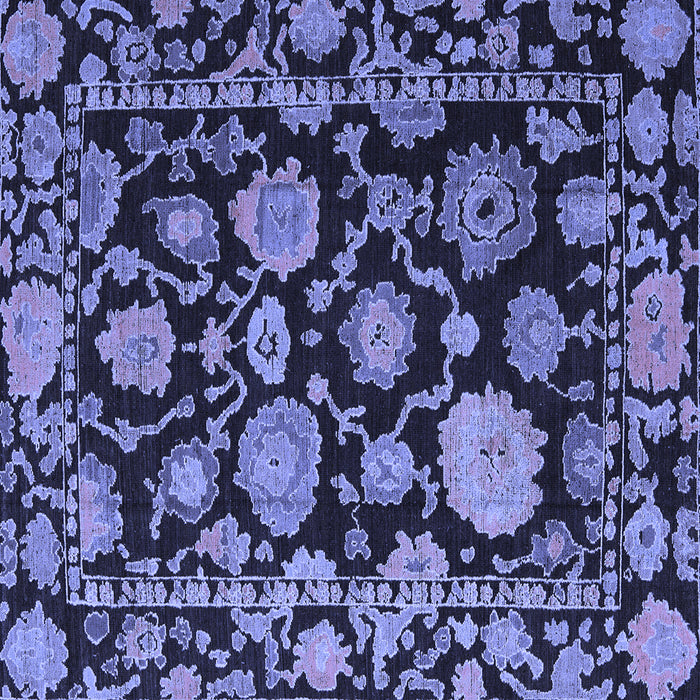 Square Oriental Blue Traditional Rug, abs5116blu