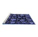 Sideview of Machine Washable Oriental Blue Traditional Rug, wshabs5117blu