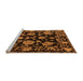 Sideview of Machine Washable Oriental Orange Traditional Area Rugs, wshabs5117org