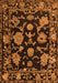 Machine Washable Oriental Orange Traditional Area Rugs, wshabs5117org