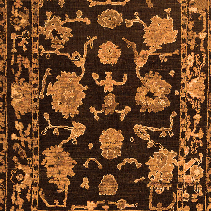 Machine Washable Oriental Orange Traditional Area Rugs, wshabs5117org