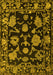 Machine Washable Oriental Yellow Traditional Rug, wshabs5117yw