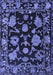 Machine Washable Oriental Blue Traditional Rug, wshabs5117blu