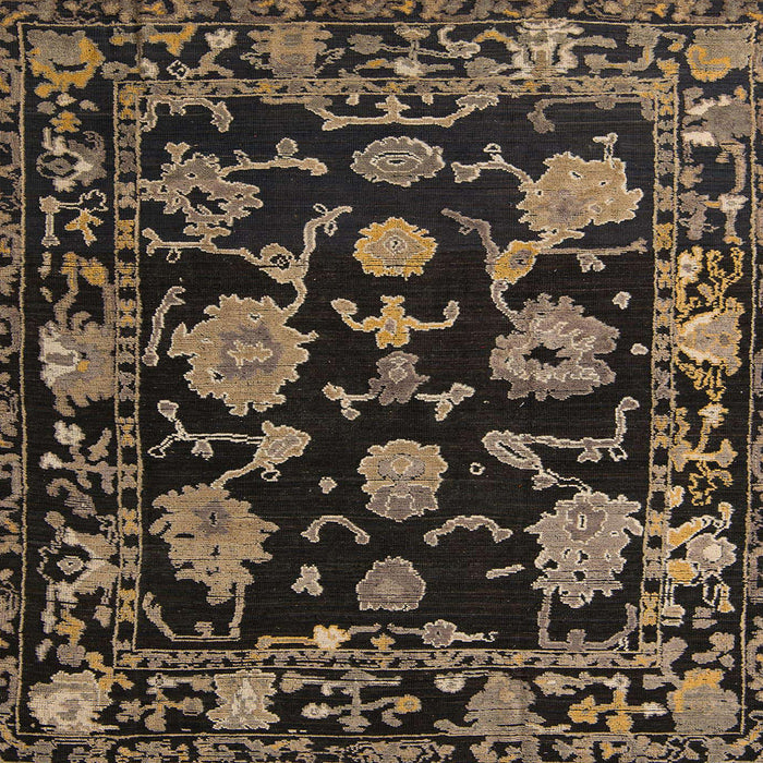 Square Machine Washable Abstract Dark Almond Brown Rug, wshabs5117