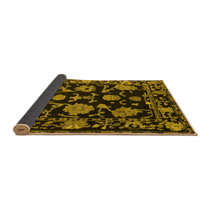 Sideview of Oriental Yellow Traditional Rug, abs5117yw