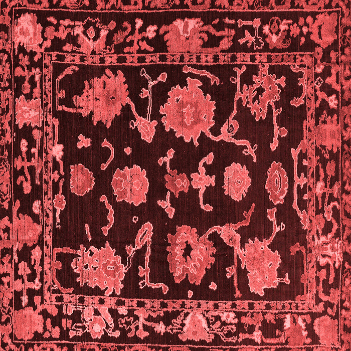 Machine Washable Oriental Red Traditional Rug, wshabs5117red