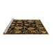 Sideview of Machine Washable Oriental Brown Traditional Rug, wshabs5117brn