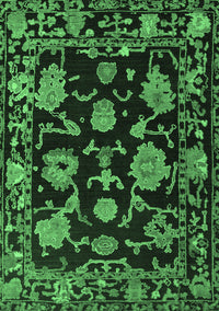 Oriental Emerald Green Traditional Rug, abs5117emgrn