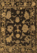 Machine Washable Oriental Brown Traditional Rug, wshabs5117brn