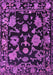 Machine Washable Oriental Purple Traditional Area Rugs, wshabs5117pur