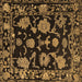 Square Machine Washable Oriental Brown Traditional Rug, wshabs5117brn