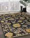 Machine Washable Abstract Orange Brown Rug in a Family Room, wshabs5118