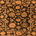 Square Oriental Orange Traditional Rug, abs5118org