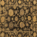 Square Oriental Brown Traditional Rug, abs5118brn