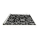 Sideview of Machine Washable Oriental Gray Traditional Rug, wshabs5118gry