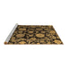 Sideview of Machine Washable Oriental Brown Traditional Rug, wshabs5118brn