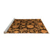 Sideview of Machine Washable Oriental Orange Traditional Area Rugs, wshabs5118org