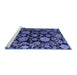 Sideview of Machine Washable Oriental Blue Traditional Rug, wshabs5118blu