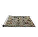 Sideview of Machine Washable Abstract Coffee Brown Rug, wshabs5119