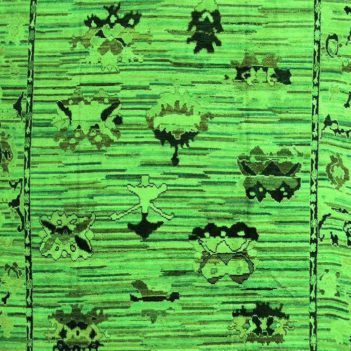 Machine Washable Abstract Green Modern Area Rugs, wshabs5119grn