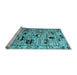 Sideview of Machine Washable Abstract Light Blue Modern Rug, wshabs5119lblu