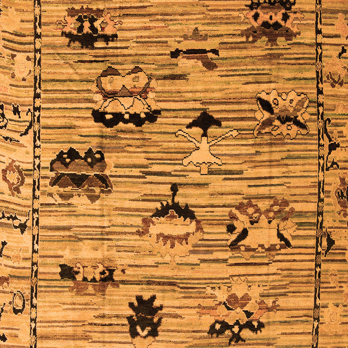 Machine Washable Abstract Orange Modern Area Rugs, wshabs5119org