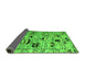 Sideview of Abstract Green Modern Rug, abs5119grn