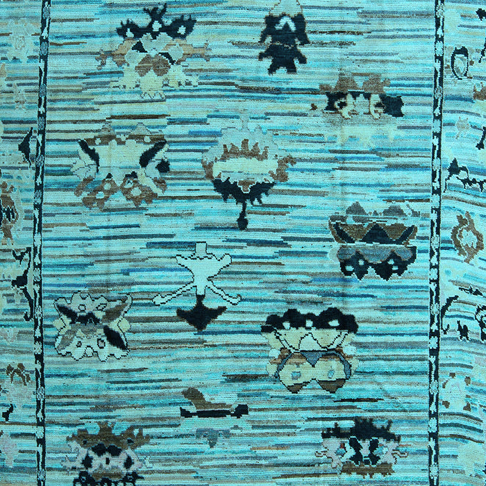 Abstract Light Blue Modern Rug, abs5119lblu