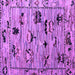 Square Abstract Purple Modern Rug, abs5119pur