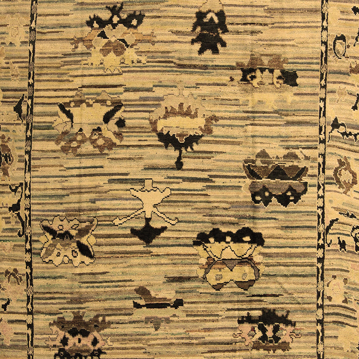 Machine Washable Abstract Brown Modern Rug, wshabs5119brn